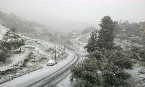 احتمال ضعيف لهطول زخات ثلج على