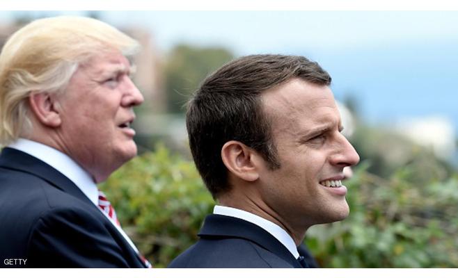 ترامب وماكرون: سنرد على أي هجوم