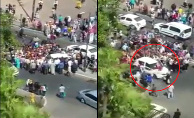 فتاة مغربية تنهال على شاب أردني