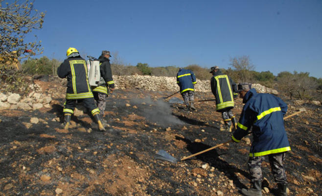 حريق يأتي على 25 دونما في