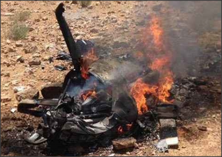 سقوط طائرة اردنية بدون طيار في