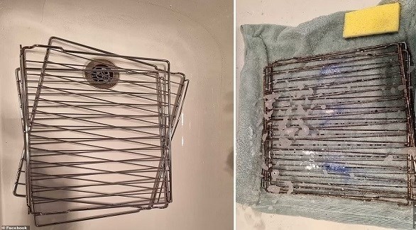 تشارك حيلة ذكية لتنظيف رفوف الفرن