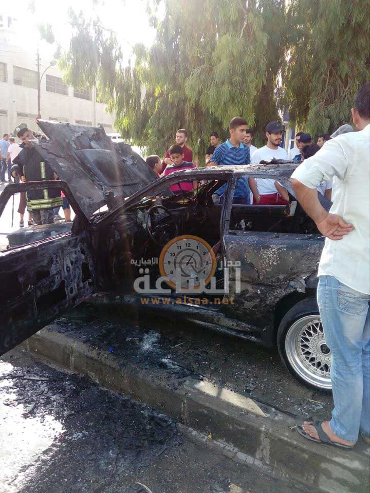 احتراق سيارة في ماركا الشمالية.. (صور)