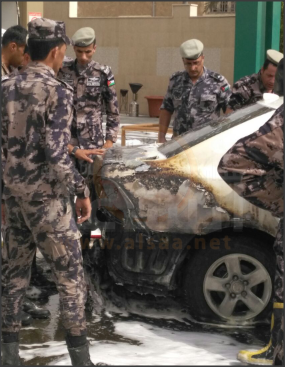 احتراق مركبة أثناء تعبئة المحروقات في