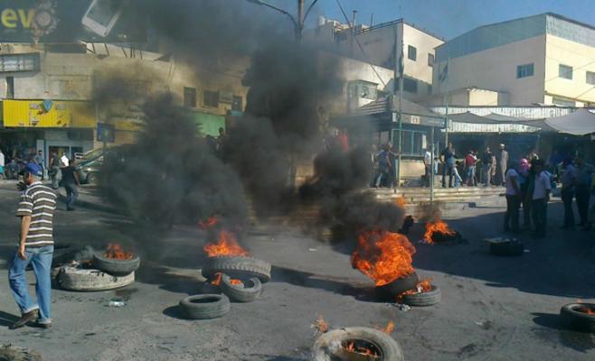 أعمال شغب في «طيبة إربد» احتجاجا