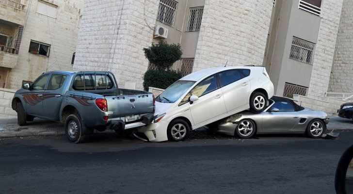 حادث سير بعمان يثير سخرية الناشطين