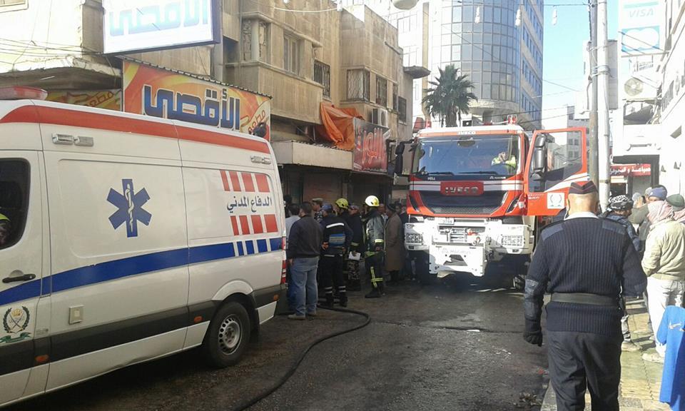 اصابة بحريق مطعم في اربد