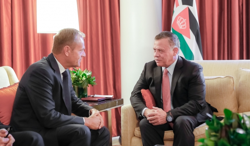 الملك يلتقي رئيس المجلس الأوروبي