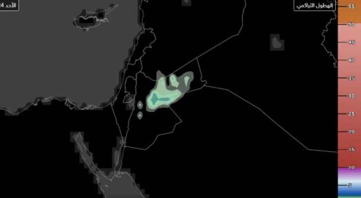 زخات من المطر مع الساعات المتأخرة