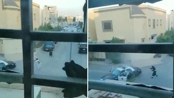 شاهد واسمع رصاص الشرطة السعودية يقتل