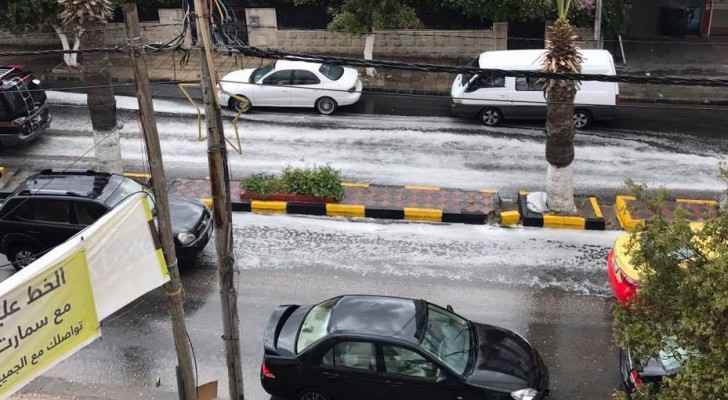 تساقط خفيف للأمطار في إربد.. (فيديو