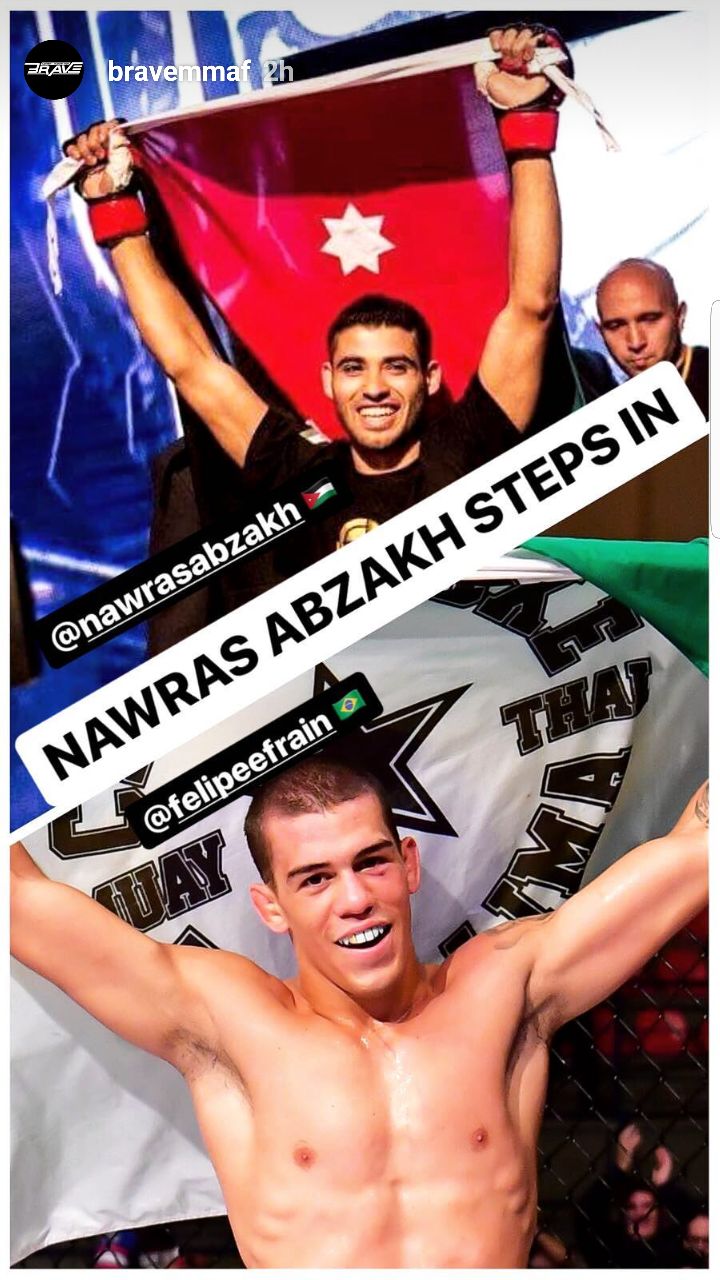 المحترف الاردني ابزاخ يواجه البرازيلي افرين