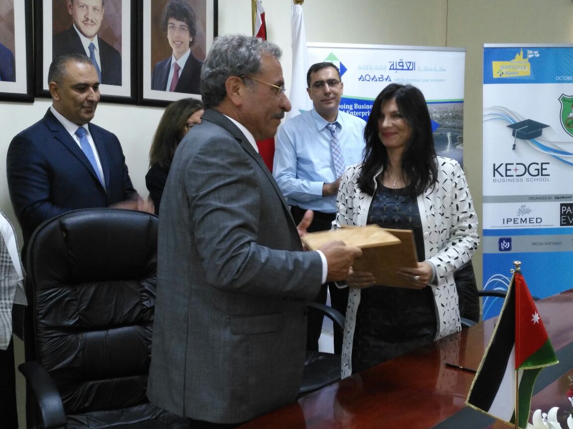 اتفاقية تعاون بين كيدج الفرنسية وأردنية