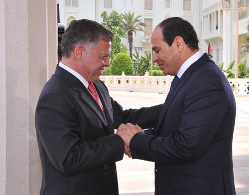 الملك والسيسي يبحثان التطورات المتعلقة بالمصالحة