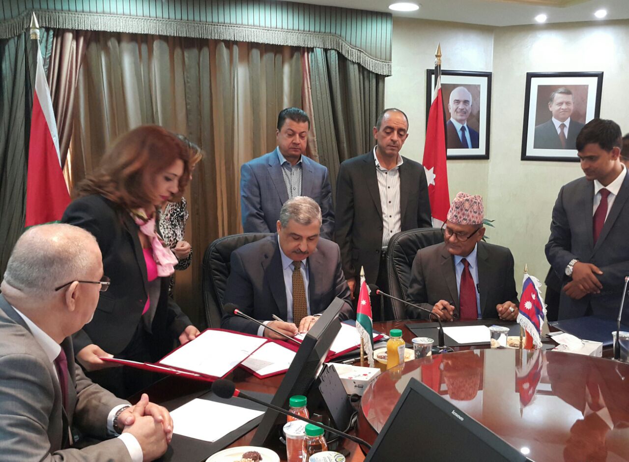 اتفاقية تعاون نيبالية اردنية لاستقدام عاملات