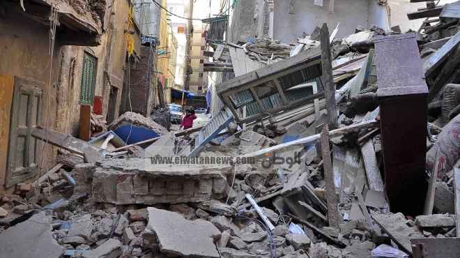 انهيار جزئي بعمارة في الغويرية