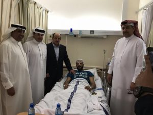 الوريكات يطمئن على حالة الأردني “المعتدى