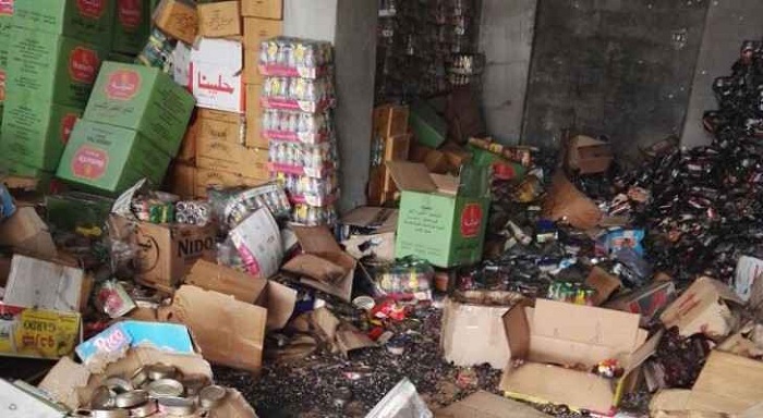 إتلاف طنين من المواد الغذائية الفاسدة