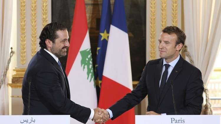 الحريري يقبل دعوة ماكرون بالذهاب الى
