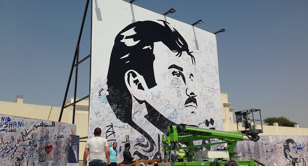 بالفيديو.. لوحة لأمير قطر تدخل غينيس