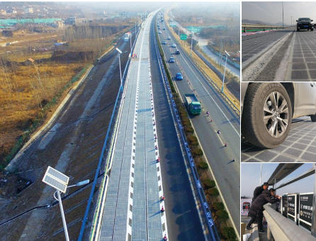 افتتاح طريق سريع يعمل بالطاقة الشمسية