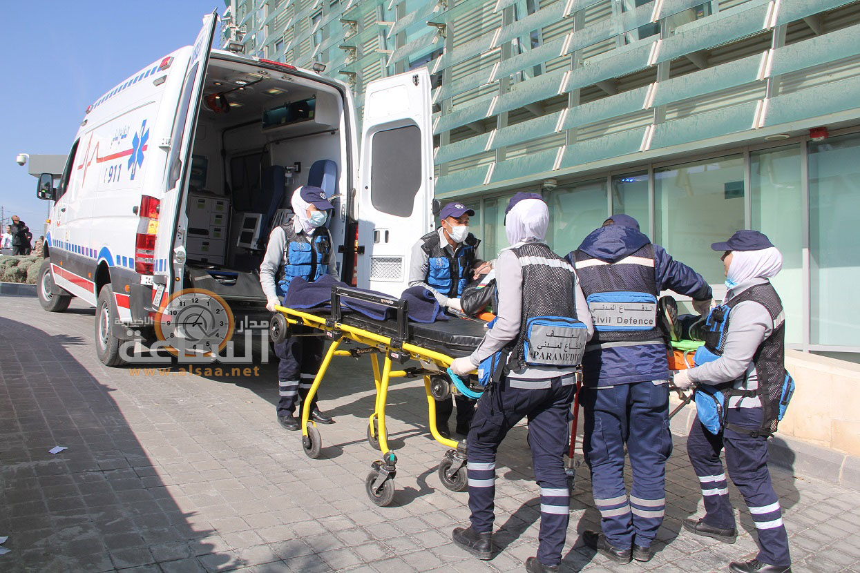 تمرين لحادث وهمي على مبنى الملكية