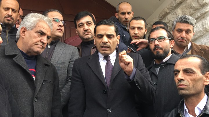 الصحفيون يستقبلون الزميلين المحارمة والزناتي في