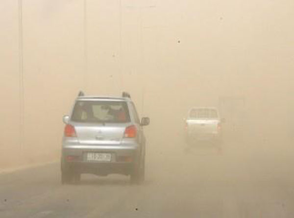 اغلاق الطريق الصحراوي من الحسينية إلى