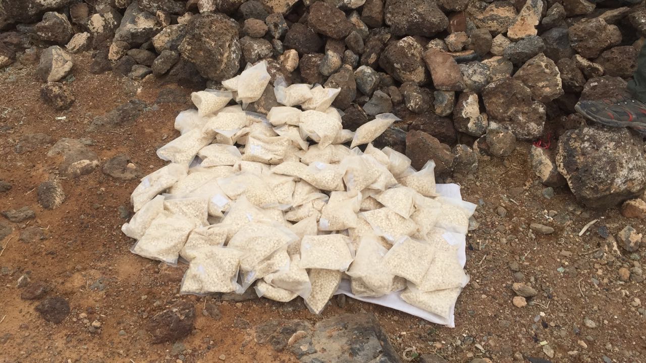 ضبط 200 الف حبة مخدرة أخفيت