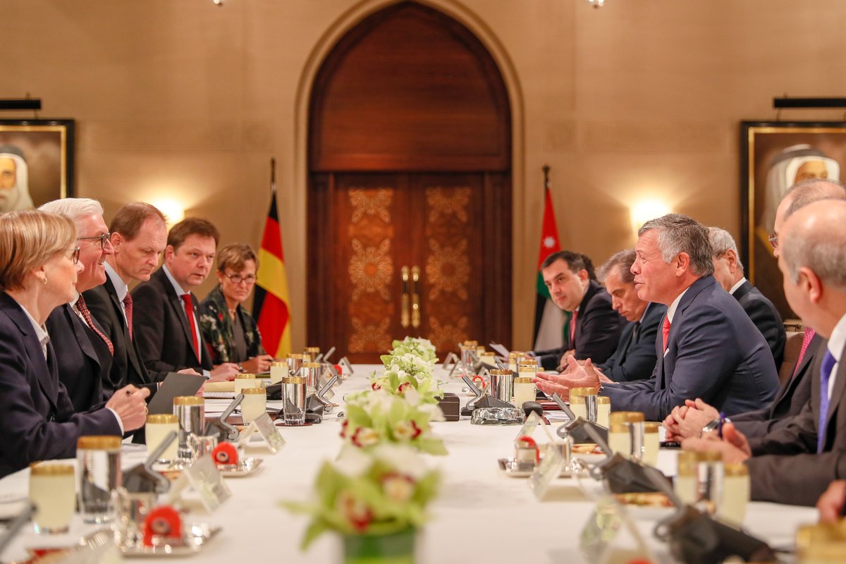 الملك يجري مباحثات مع الرئيس الألماني