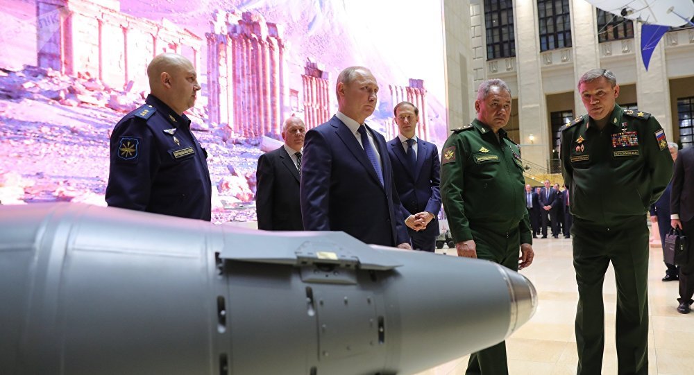 بوتين يتفقد سيارات الإرهابيين المستعملة في