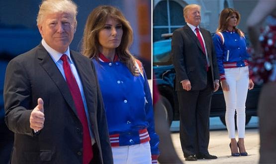 ترامب مع الحسناوات وميلانيا تراقب (فيديو)