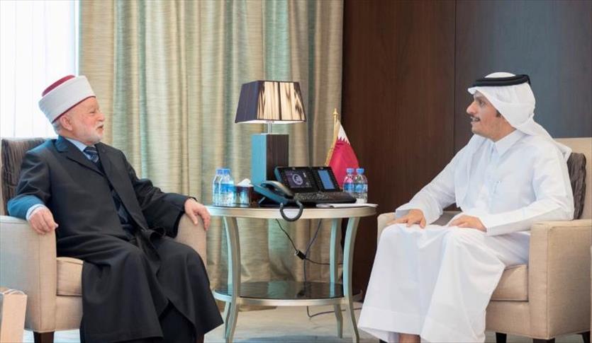 وزير خارجية قطر يبحث مع مفتي