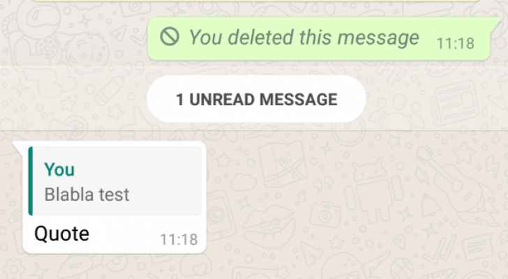 حذف الرسائل على واتساب.. قد يورطك