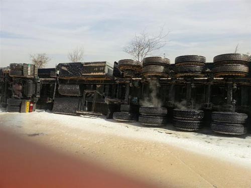 تدهور صهريج بنزين في مادبا