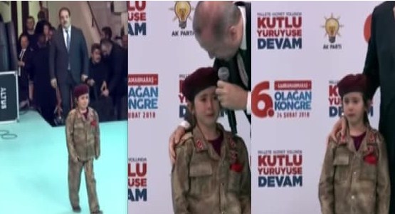 أردوغان يخيف طفلة تركية ويتسبب في