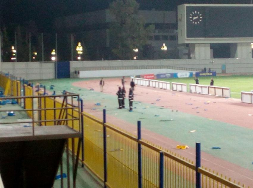 أعمال شغب عقب مباراة الرمثا وشباب