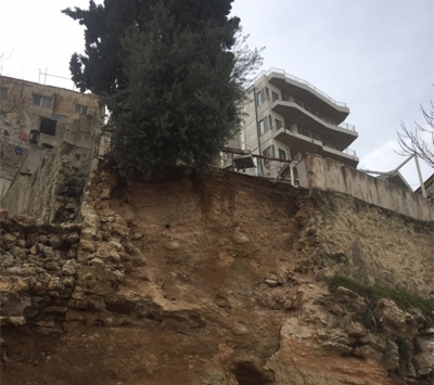 الأمانة توضح : الإنهيار في جبل