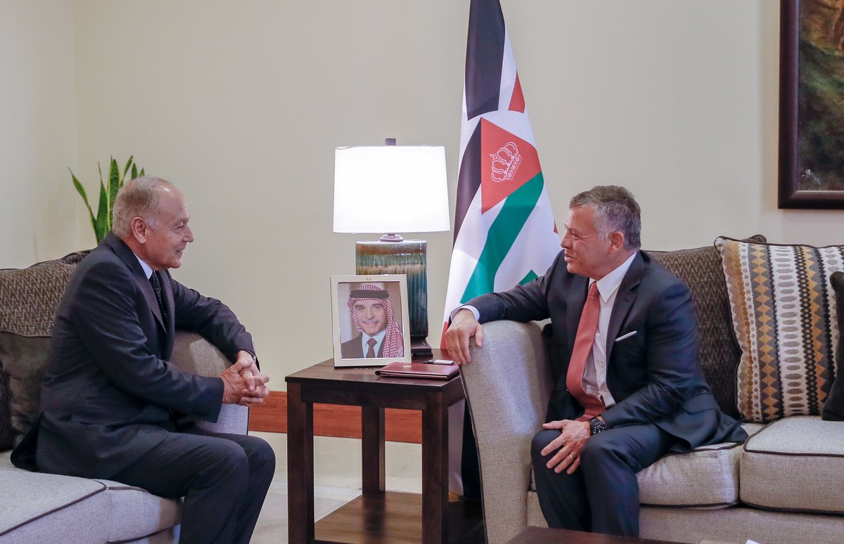 الملك يستقبل أبو الغيط