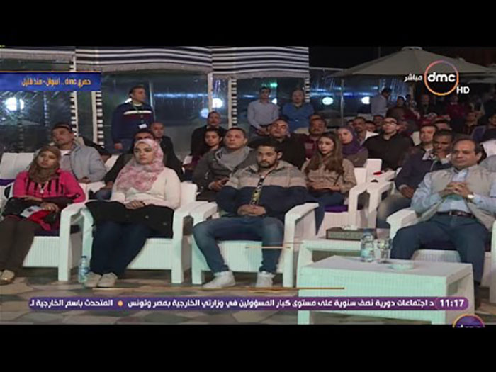 شاهد ردة فعل السيسي بعد هدف