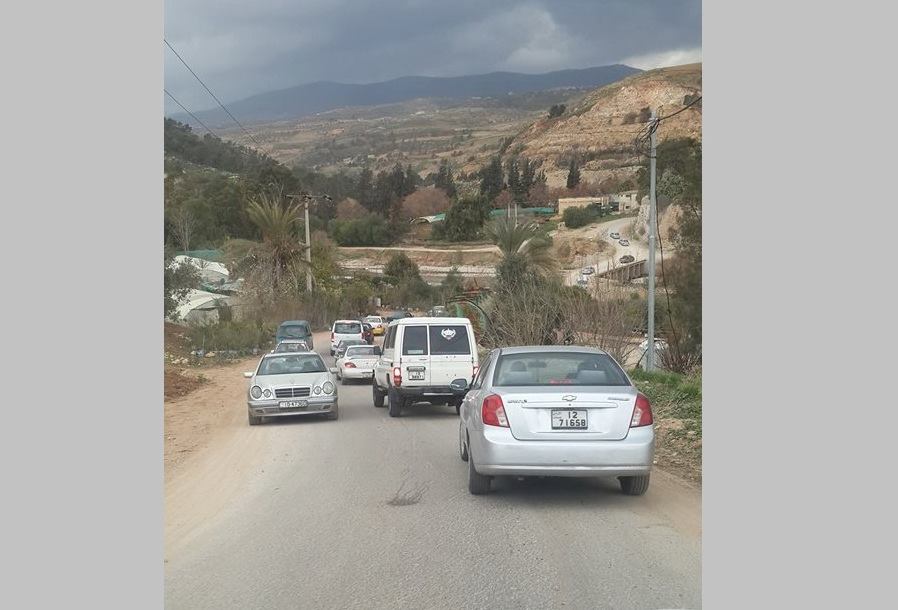 افتتاح تحويلة طريق عمان جرش (صور)