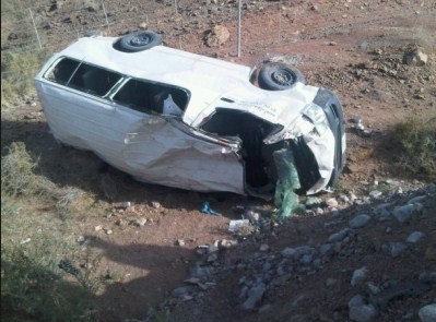 7 اصابات آثر تدهور باص في