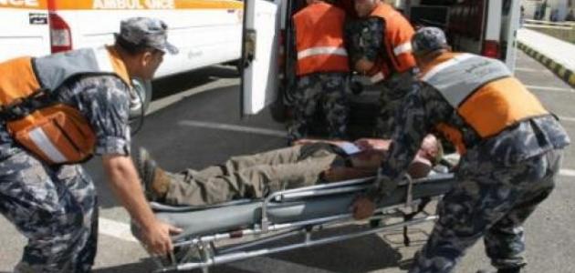 14 إصابة بحادث تدهور باص مدرسة