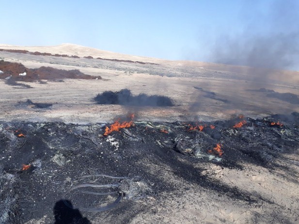 ضبط موقع لحرق الاطارات في «الماضونة»