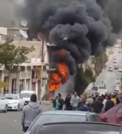 إخماد حريق بمحل بناشر في عمّان