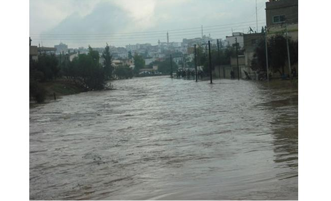 اغلاق طريق بشرى- الرمثا لارتفاع منسوب