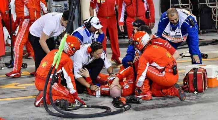 سائق فيراري يدهس زميله في سباق