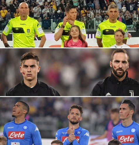 سر العلامة الحمراء على وجوه لاعبي