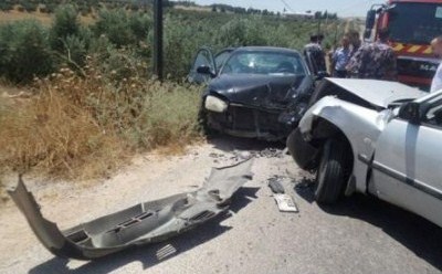 4 اصابات اثر حادث تصادم في