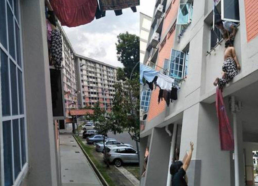 حاول منعها من السقوط فأمسكها من